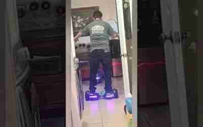 Girl vs Boy first time on a hoverboard #shorts #funny #funnyvideo