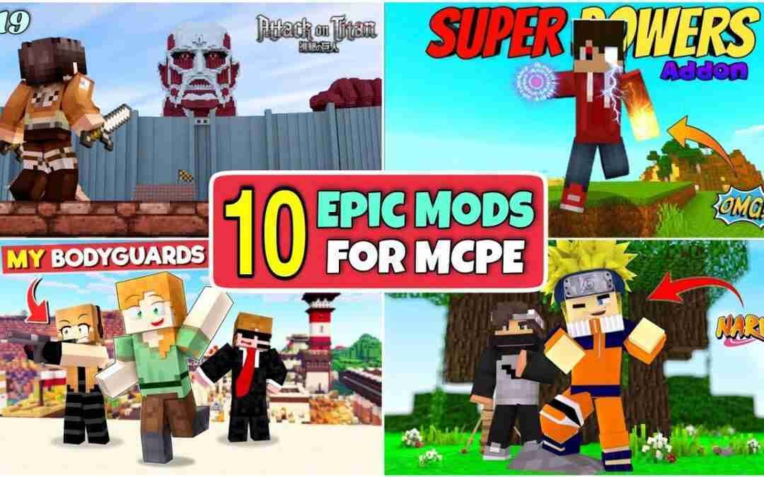 Top 10 epic mods for minecraft pocket edition || Best Minecraft mods 1.19 || Annie X Gamer ||