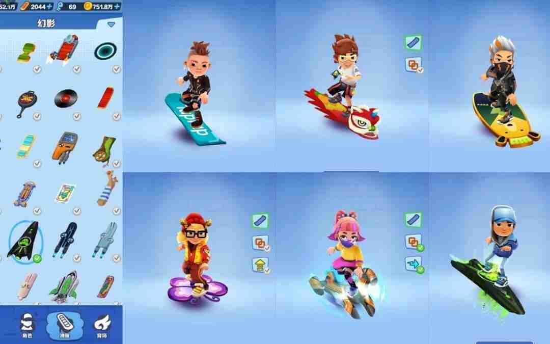 All Hoverboards from the Chinese Version of Subway Surfers