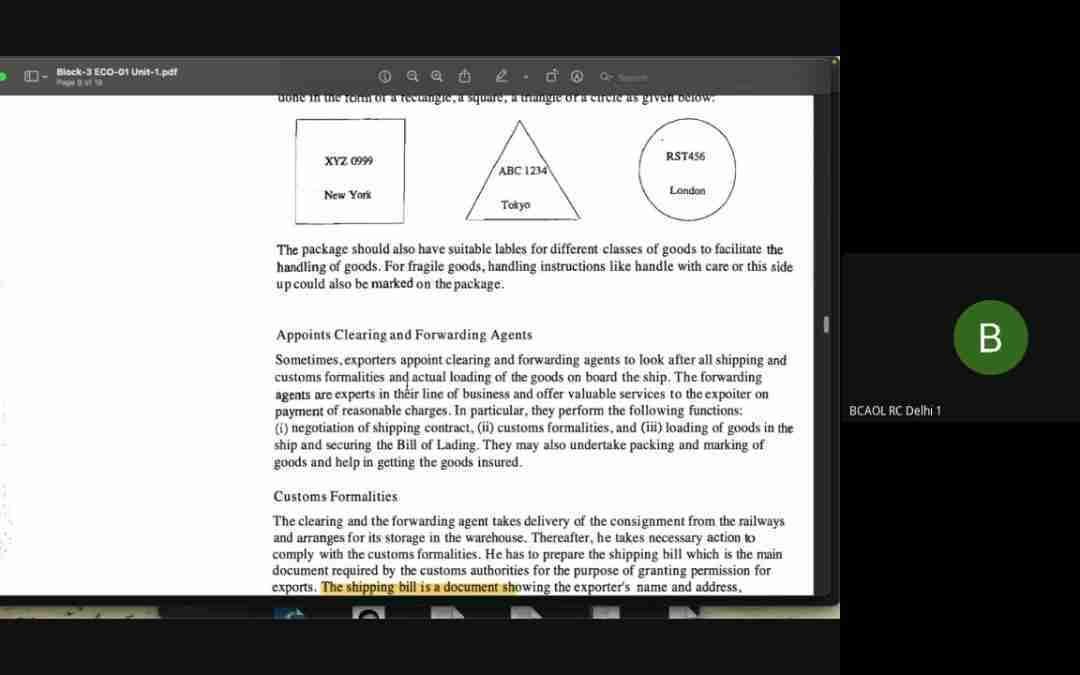 Counselling Session of BCAOL, Course Code ECO-01 Session-3