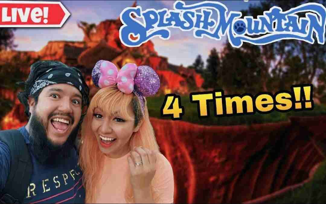 ?LIVE NOW! Riding SPLASH MOUNTAIN 4 X's in a row!! ?? (Disneyland)