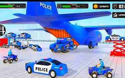 Us police Car Transport Truck || Car Game || Game Game Play Time ||