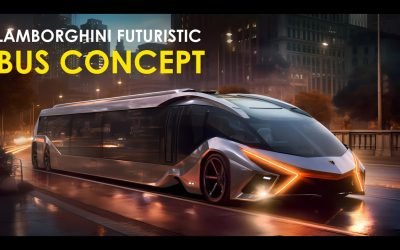 Ai Generated Design Futuristic Bus Concept of supercar brands