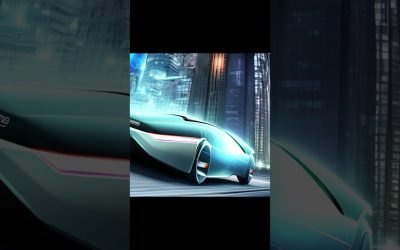 Futuristic car in city – generative ai