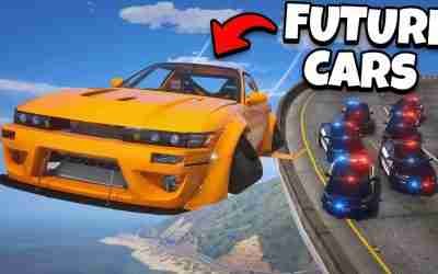 Running From Cops with Futuristic Cars in GTA RP..