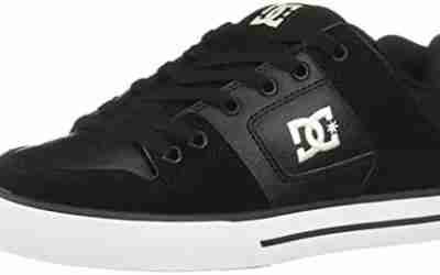 DC Men’s Pure Low Top Lace Up Casual Skate Shoe Sneaker