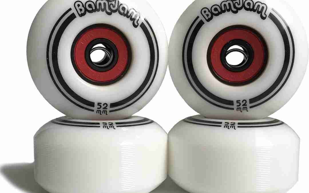Skateboard Wheels 52mmX30mm (4 Pcs), 100A Hardness Street Skateboarding Wheels, ABEC-7 Bearing, Professional Grade Wheels for Tricks and Grinds