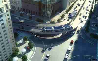 Idea of future transportation – Straddling Bus in China