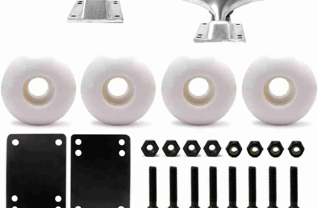 VJ 5.0 Skateboard Trucks, Skateboard Wheels 52mm, Skateboard Bearings, Skateboard Pads, Skateboard Hardware 1″