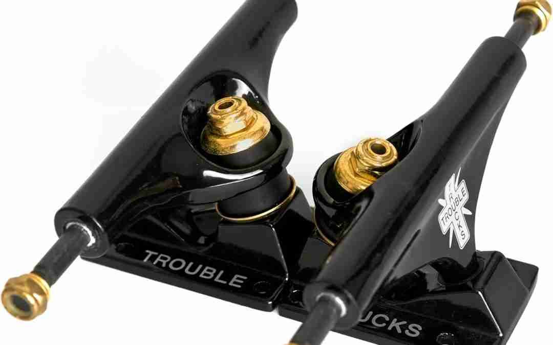 Trouble Trucks Skateboard Truck Hollow Light – 134 mm Hanger 8.00 ” Axle – Black/Black – Set of 2 (T13)