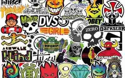 Skateboard Stickers 100Pcs/Pack Cool Waterproof Stickers for Laptop Water Bottle Suitcase Phone, Skateboarding Stickers Decal for Teens Boys Adults