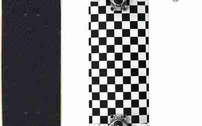 ANNEE 31×8 Inch Pro Skateboard Complete,7 Layer Canadian Maple Wood Double Kick Concave Skate Boards, Tricks Skateboards for Youths,Beginners,Girls,Boys,Kids,Teens,Adults (Black, White)