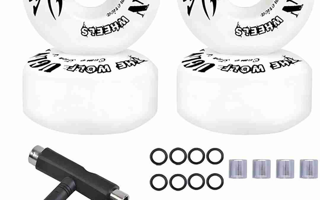 Skateboard Wheels 52mm 95A with Tool Set, Skateboard Bearings,Skateboard Tools Washers, Freestyle Skateboard Wheel Tips Street Skateboard