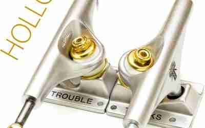 Trouble Trucks Skateboard Truck Hollow Light Gold/Silver, 8.75 (T9)