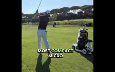 Most compact micromobility golf scooter. innovative hoverboard attachment transforms your hoverboard