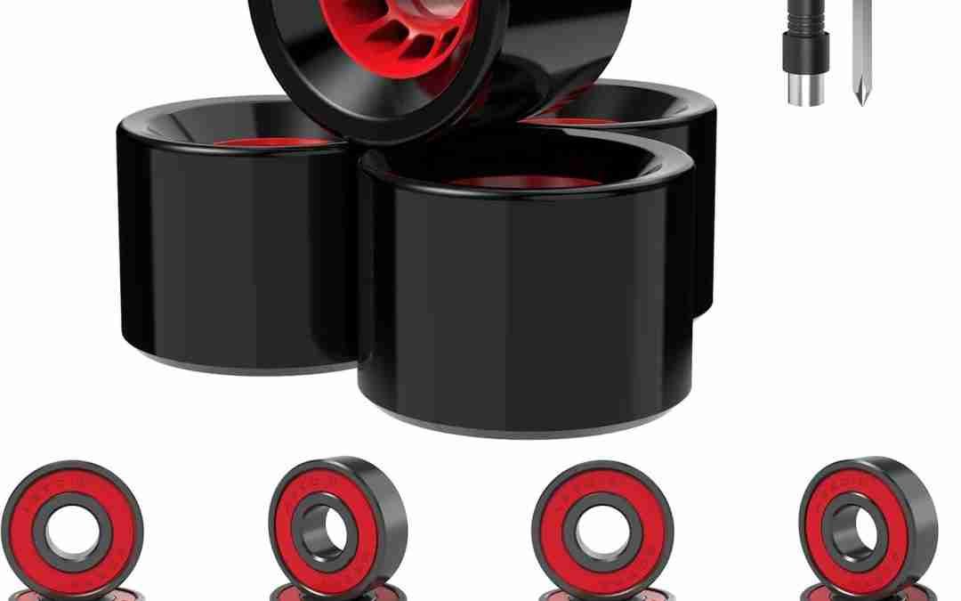 Skateboard Wheels Set,Include Skateboard Trucks, Skateboard Wheels 60mm, Skateboard Bearings, Skateboard Pads, Skateboard Hardware 1″