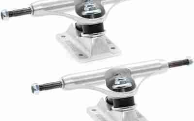 Skateboard Trucks 5.25″ Raw Set of 2 Fits 8.0″-8.5″ Decks Pair Aluminum Alloy Polished Hollow Light Weight Standard