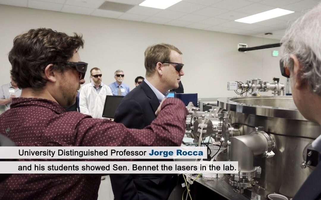U.S. Sen. Bennet Tours CSU lab Producing Micro-scale Nuclear Fusion with a Compact Lase