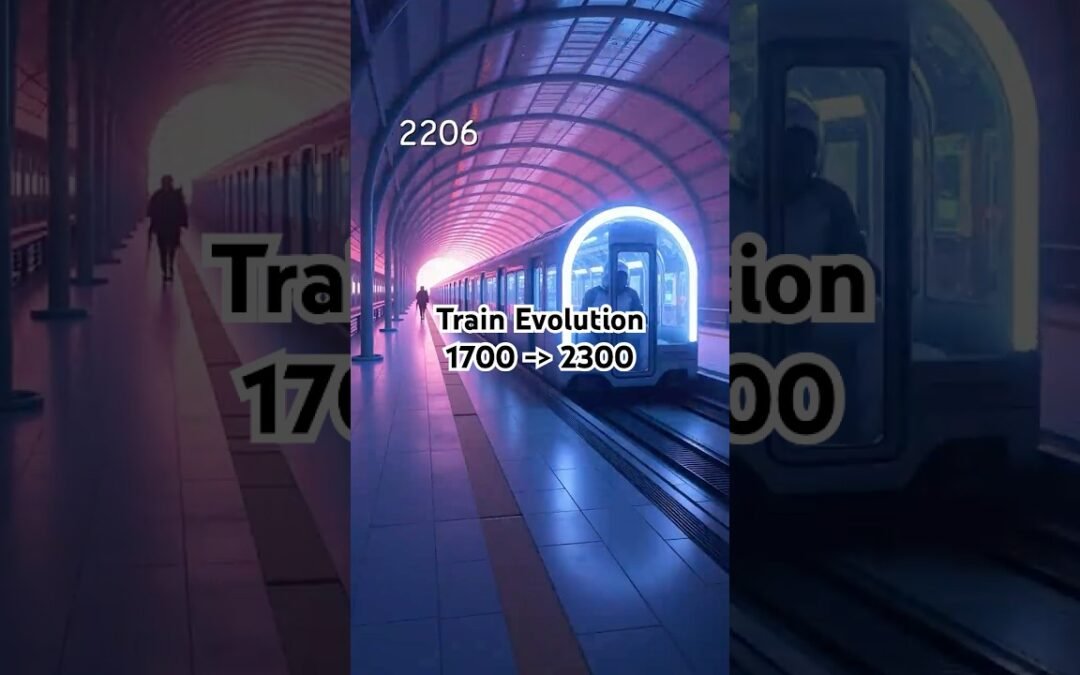AI Imagined Train Evolution from 1700 to 2400 #ai #train #evolution
