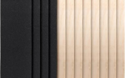 Meooeck Blank Skateboard Decks for Art Painting 32 x 8 in, Wood Maple Skateboard Replacement 7 Ply Double Tail Plain Unfinished Skate Board with Sandpaper for Enthusiasts DIY Back School Gifts