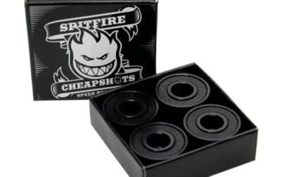 Spitfire Skateboard Wheels Cheapshots Bearings – Includes 8 Bearings and Bighead Sticker – Removable Black Shields – for All Types of Skateboarding – Fits All Trucks and Wheel Combos