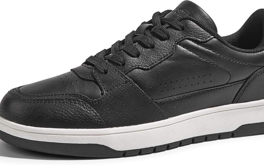 LUCKY STEP Men’s Fashion Sneakers Lace Up Casual Low Top Anti-Slip Tennis Skateboard Basketball Walking Shoes