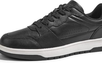 LUCKY STEP Men’s Fashion Sneakers Lace Up Casual Low Top Anti-Slip Tennis Skateboard Basketball Walking Shoes