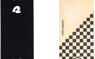 Retrospec Alameda Skateboard Complete | Canadian Maple Wood Deck w/ 5.5 Inch Aluminum Alloy Trucks for Commuting, Cruising, Carving & Downhill Riding
