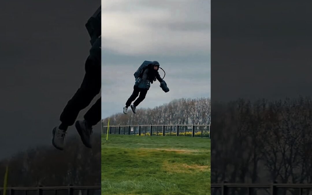 He’s Actually Flying… With a Jetpack..! #inventions #futuretech #ai #shorts