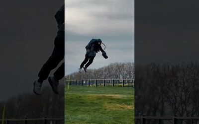 He’s Actually Flying… With a Jetpack..! #inventions #futuretech #ai #shorts