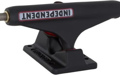 Independent Stage 11-139mm Bar Black/White/Red Skateboard Trucks – 5.39″ Hanger 8.0″ Axle (Set of 2)