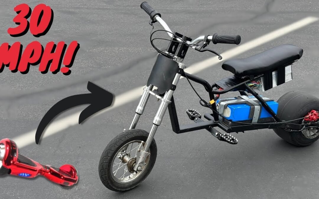 I turned a HOVERBOARD into an Insane MINIBIKE!!