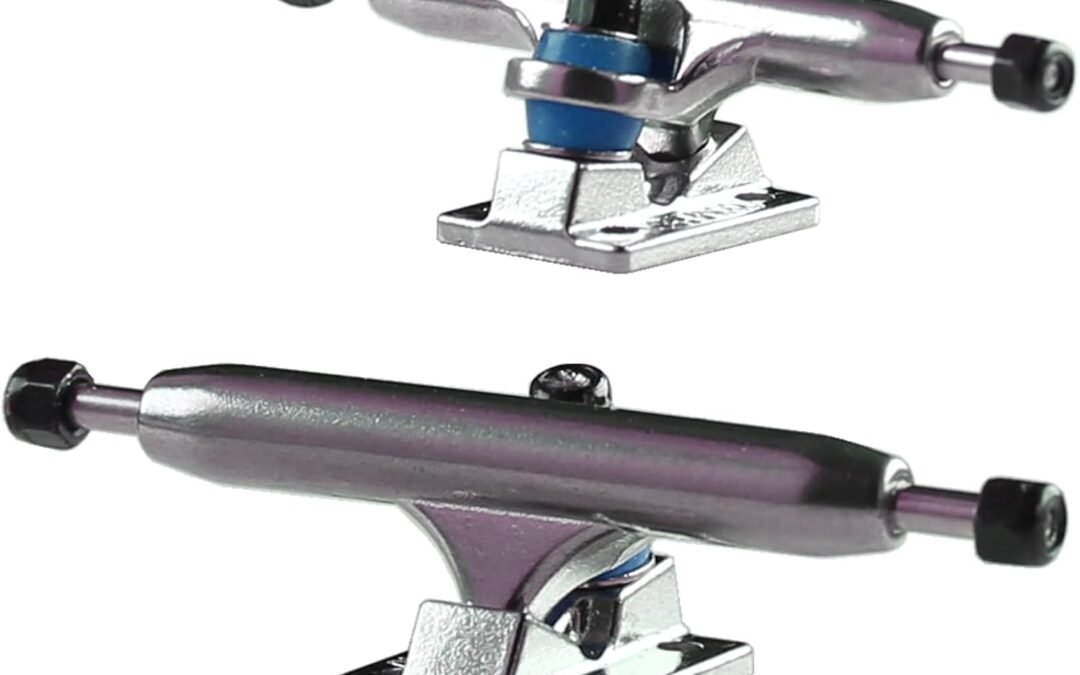 NOAHWOOD 34mm Fingerboard Trucks with Inverted Kingpin, Professional Metal Single Axle for Finger Skateboard, High Performance Tuning Kit with Lock Nuts and Tool DIY Noah Truck (Black Lock nut)