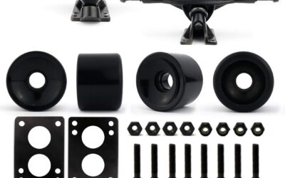 VJ skateshop Longboard Skateboard Combo Package with 70mm Wheels 7inch 180mm Aluminum Trucks, Bearings Hardware Complete Set